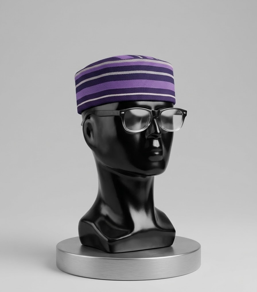 Aso oke Crown Cap